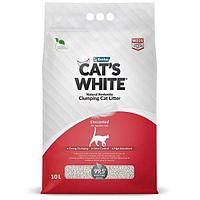 Наполнитель Cats White Natural комкующийся без запаха 10 л