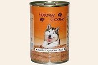 Собачье счастье консервы для собак 410 гр говядина с потрошками в желе