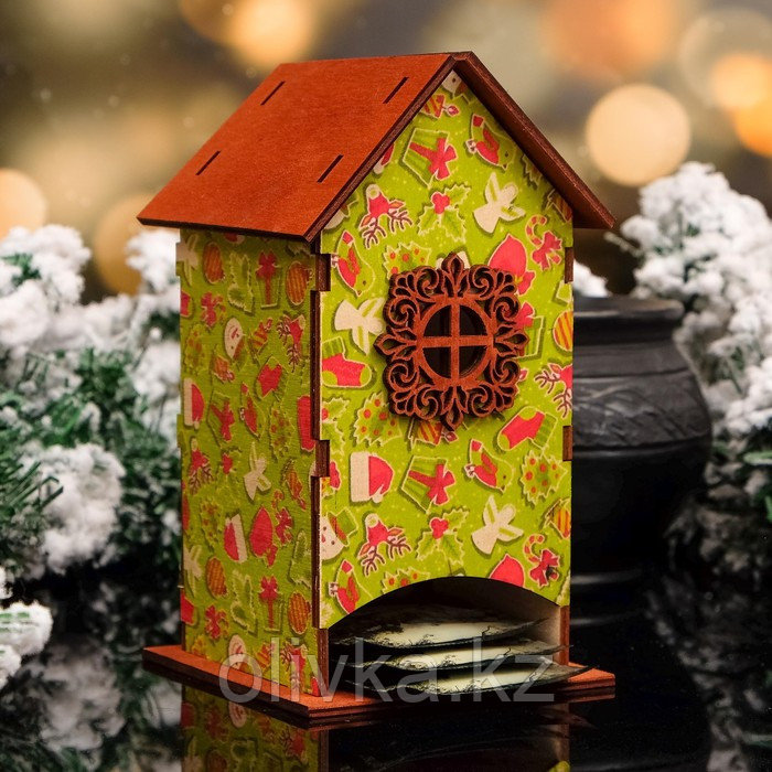 Чайный домик "Новогодние подарки", 8,5х9х18см - фото 1 - id-p112977531