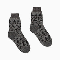 Носки мужские шерстяные "Орнамент-зима" цвет тёмно-серый, размер 29