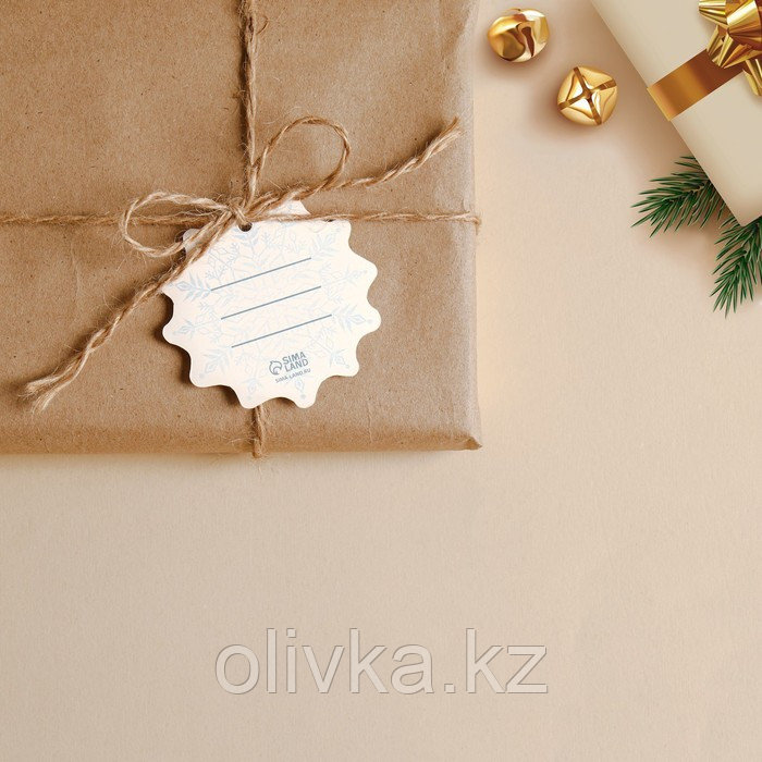 Шильдик на подарок Новый год «Снежинка», 6,5 ×6,5 см - фото 3 - id-p112978722