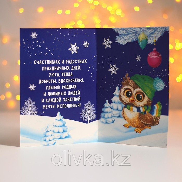 Алмазная мозаика на открытке «С Новым годом», 21 х 15 см + ёмкость, стержень с клеевой подушечкой. Набор для - фото 5 - id-p112977119