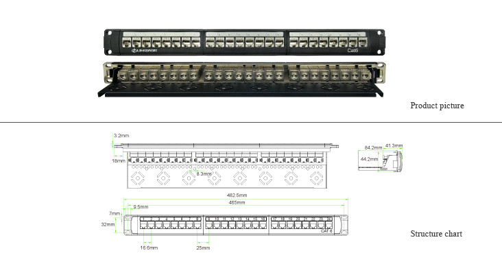 LinkBasic PNA24-SC6 Коммутационная панель Linkbasic PNA24-SC6 6 кат., FTP 19", 1U, 24хRJ46