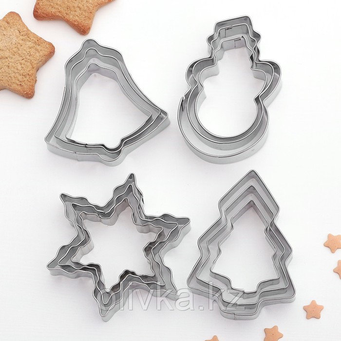 Набор форм для вырезания печенья Доляна «Рождество», 12 шт - фото 2 - id-p112977305