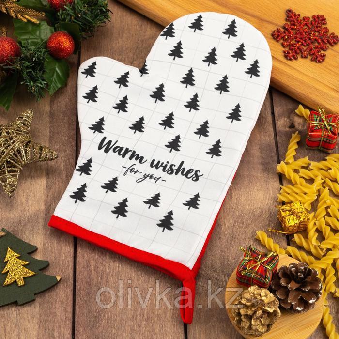 Варежка-прихватка Warm wishes, 20х27см, 100% п/э, МИКС - фото 2 - id-p112980357