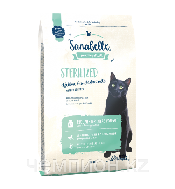 Bosch Sanabelle Adult Sterilized, корм для стерилизованных кошек и кастрированных котов, уп.10кг.