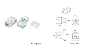 LinkBasic Розеточный модуль 6 UTP 1xRJ45 Keystone jack 90о