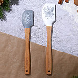 Набор силиконовых лопаток «Новогоднего настроения», 2 шт в наборе (26х5 см, 23.3х4.3 см), фото 2