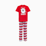 Пижама новогодняя мужская KAFTAN "Bear", цвет красный, размер 54, фото 6