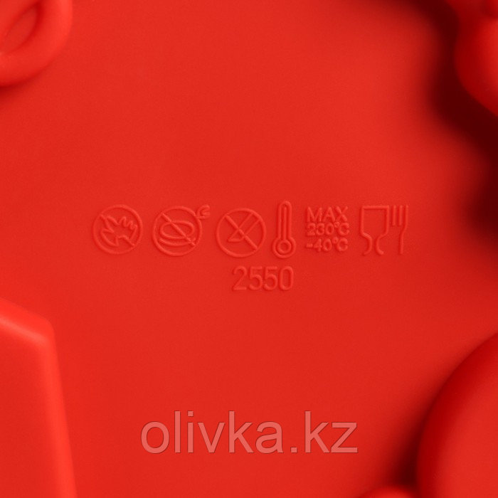 Форма силиконовая для шоколада 3D Доляна «Подарки под ёлкой», 30×30 см, 9 ячеек, цвет красный - фото 4 - id-p112978542