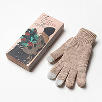 Женские перчатки в подарочной коробке "Зима" р.19