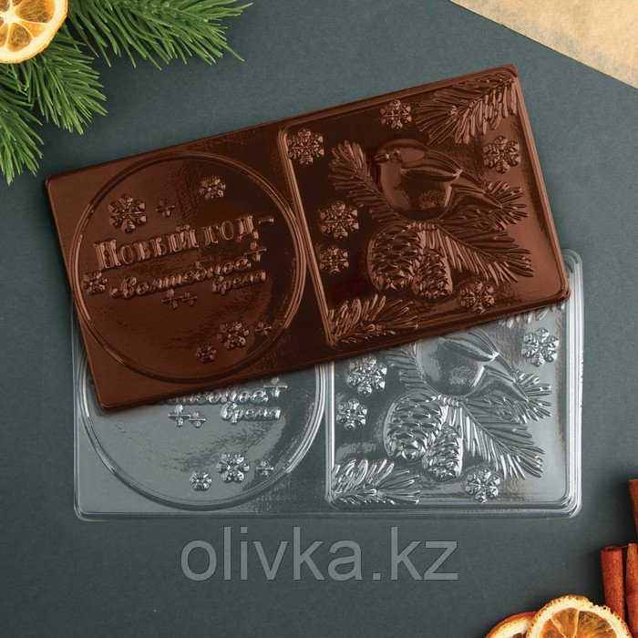 Форма для шоколада - плитка «Волшебное время», 18 х 9.5 см - фото 1 - id-p113001856