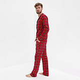Пижама новогодняя мужская KAFTAN "Клетка", цвет красный, размер 54, фото 2