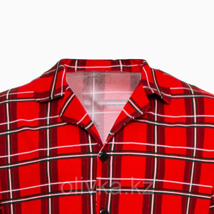 Пижама новогодняя мужская KAFTAN "Клетка", цвет красный, размер 54 - фото 7 - id-p112980711
