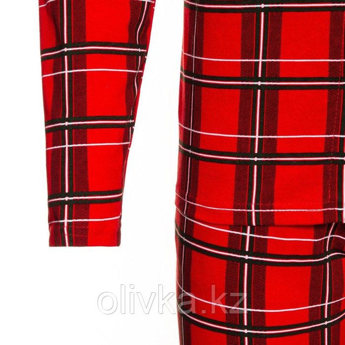 Пижама новогодняя мужская KAFTAN "Клетка", цвет красный, размер 54 - фото 8 - id-p112980711