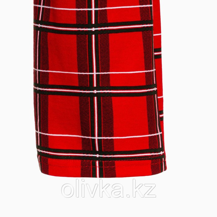 Пижама новогодняя мужская KAFTAN "Клетка", цвет красный, размер 54 - фото 10 - id-p112980711