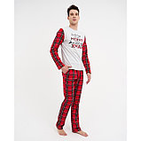 Пижама новогодняя мужская KAFTAN "X-mas", цвет красный, размер 54, фото 6