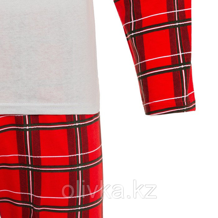 Пижама новогодняя мужская KAFTAN "X-mas", цвет красный, размер 54 - фото 9 - id-p112980712