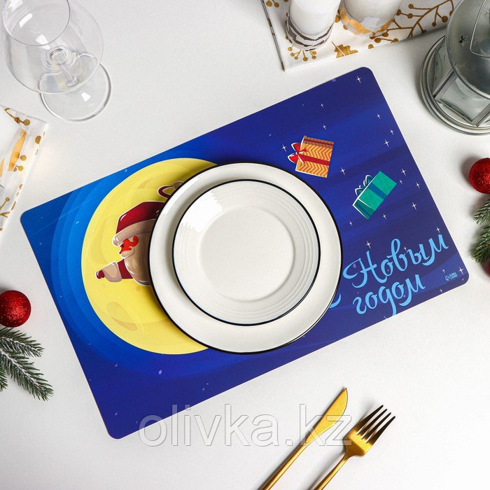 Салфетка сервировочная на стол Доляна «Новый год», ПВХ, 26×41 см - фото 2 - id-p112983525