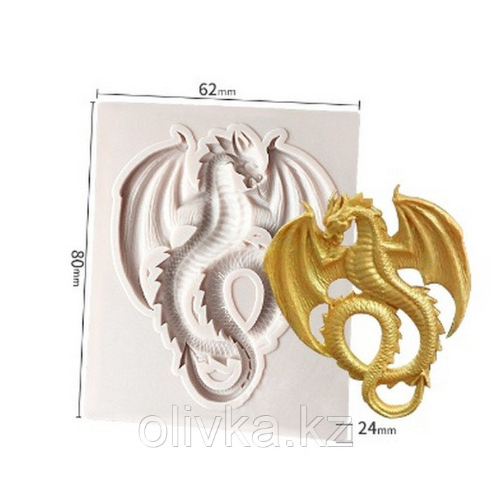 Форма силиконовая универсальная «Летающий дракон», размер изделия 6,7 × 5,2 × 4 см - фото 1 - id-p112991350