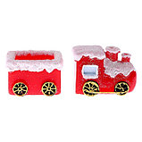 Миниатюра кукольная «Новогодний паравозик с вагоном», фото 3