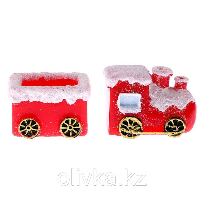 Миниатюра кукольная «Новогодний паравозик с вагоном» - фото 4 - id-p112993329