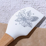 Лопатка силиконовая «Зимний цветок», 26 х 5 см, фото 3