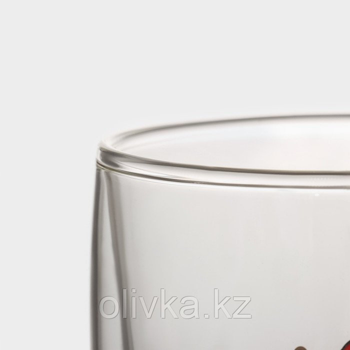 Кружка стеклянная с двойными стенками Magistro «Дуо. Дракон», 420 мл, цвет прозрачный - фото 3 - id-p112998652