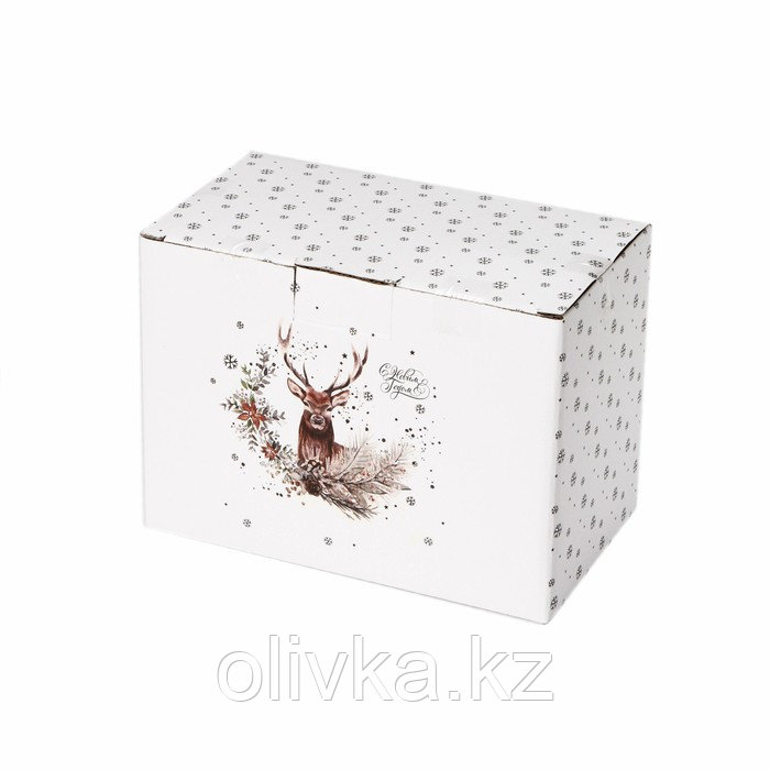 Маслёнка Доляна «Лесная сказка», 16,8×12×9 см, цвет серый и белый - фото 5 - id-p112992684