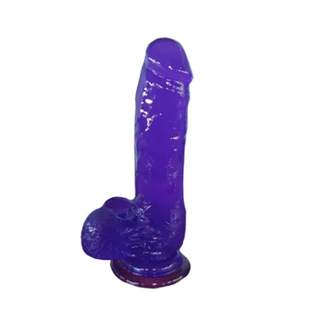 Фаллоимитатор на присоске фиолетовый (15*4 см.)