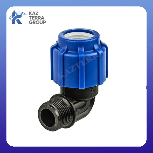 Отвод компрессионный с наружной резьбой ПЭ 100 d 50х11/2