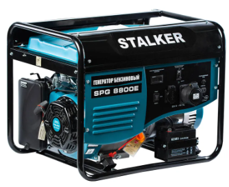 Бензиновый генератор STALKER SPG-8800E / 6кВт / 220В - фото 1 - id-p113009838