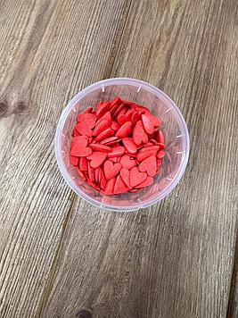 Посыпка сердце красное 50 гр