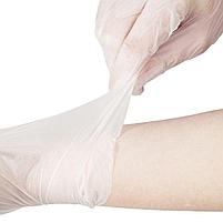 Перчатки Elegreen VINYLTEP TPE эластомер одноразовые прозрачные, S, 100 шт/уп (50 пар), фото 4