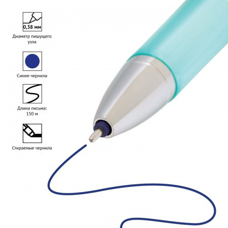 Ручка гелевая OfficeSpace "Orient" 0,38 мм, синяя, стирающиеся чернила - фото 2 - id-p113036919