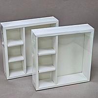 Коробка Белая 20,5*21*5 (18,5*19*5) 3 деления