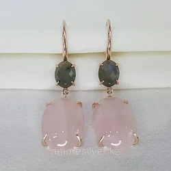 Серьги с кварцем