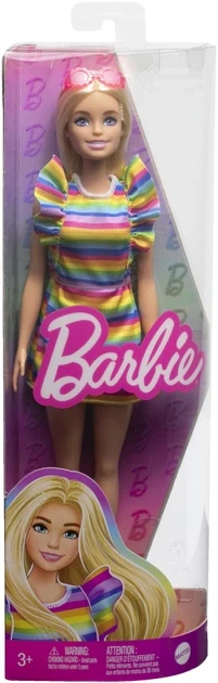 Barbie Сияние моды Кукла Барби блондинка в радужном платье - фото 2 - id-p112954290
