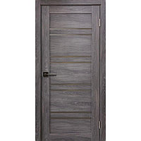 Дверное полотно Х1, 2000 × 700 мм, цвет дуб шале серебро / стекло сатин