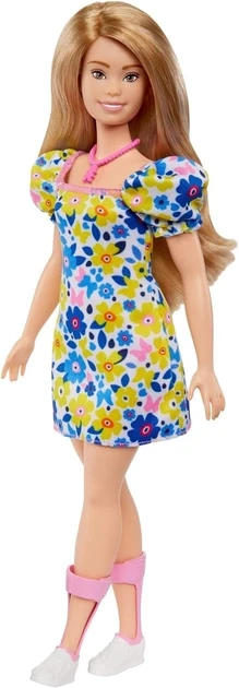 Barbie Игра с модой Кукла Барби Модница с синдромом Дауна в платье в цветочек - фото 1 - id-p112954278