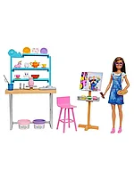 Barbie Игровой набор Художественная студия с куклой Барби
