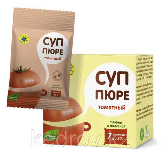 Суп-пюре ТОМАТНЫЙ 210 г (Компас здоровья). Цена за один пакетик.