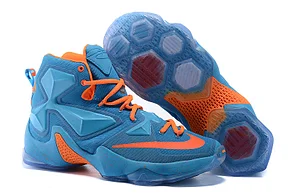Nike Lebron 13 (XllI) баскетбольные кроссовки Blue Orange, фото 2