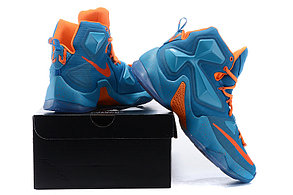 Nike Lebron 13 (XllI) баскетбольные кроссовки Blue Orange, фото 3