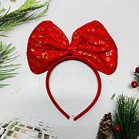 Ободок бант красный