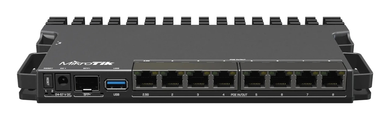 Сетевой Маршрутизатор MikroTik RB5009UPr+S+IN, 7x1G LAN, 1x2,5G LAN, 1x10G SFP+, POE 130W
