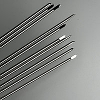 Тот баспайтын болаттан жасалған қаңқалық тартуға арналған ветеринариялық спицалар тегіс, қауырсынды, диаметрі 1,8 мм, ұзындығы 250 мм