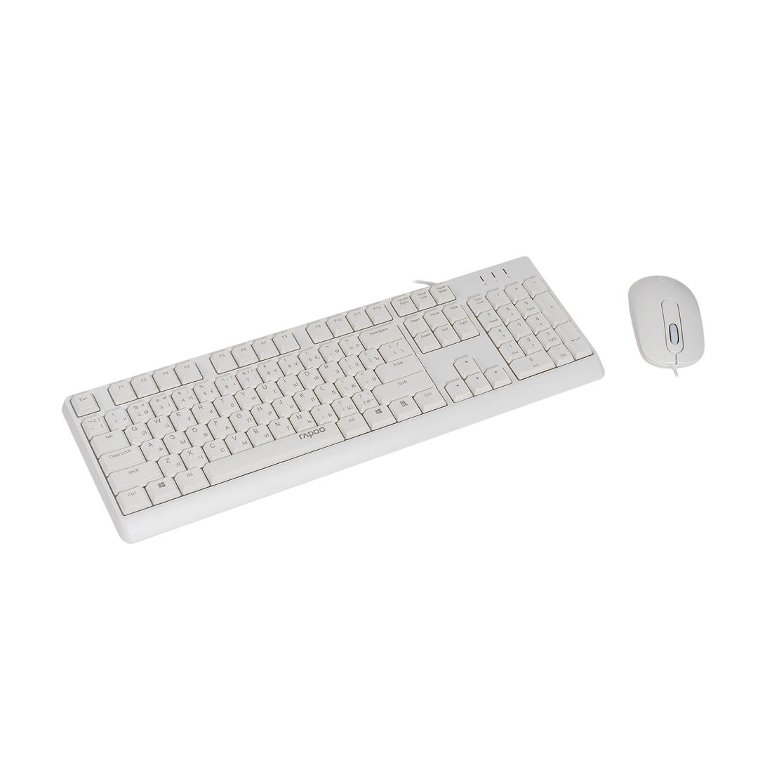 Комплект Клавиатура + Мышь Rapoo X130PRO White - фото 1 - id-p113165656