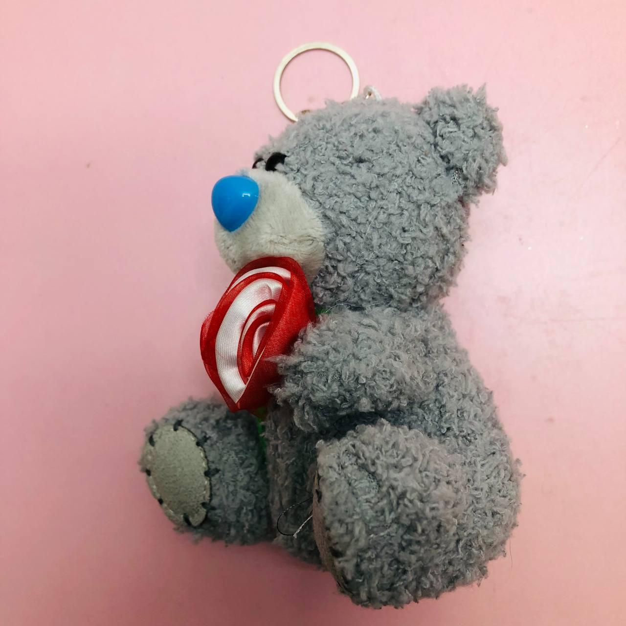 Мягкая игрушка "Мишка Тедди" брелок с цветочком в руке 13 см - фото 2 - id-p113165678