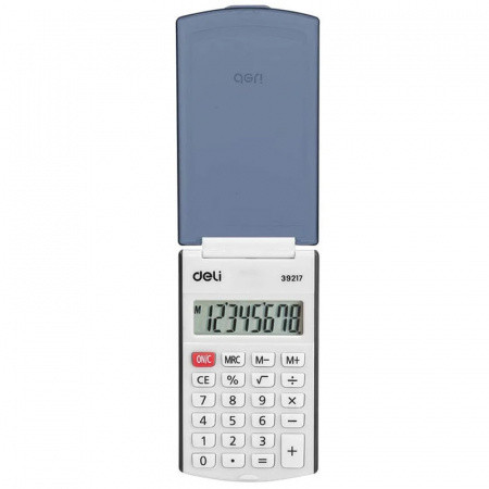 Калькулятор карманный DELI "39217" 8-разрядный, 105х63х15 мм, черный - фото 1 - id-p113165995